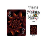 Burnt Orange Dark Spiral Fractal  Playing Cards 54 (Mini)