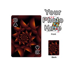 Burnt Orange Dark Spiral Fractal  Playing Cards 54 (Mini) from ArtsNow.com Front - Club10