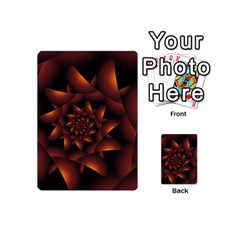 Burnt Orange Dark Spiral Fractal  Playing Cards 54 (Mini) from ArtsNow.com Back