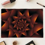 Burnt Orange Dark Spiral Fractal  Cosmetic Bag (XXL)