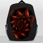 Burnt Orange Dark Spiral Fractal  Backpack Bag