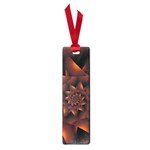 Burnt Orange Dark Spiral Fractal  Small Book Mark