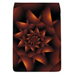 Burnt Orange Dark Spiral Fractal  Removable Flap Cover (L)