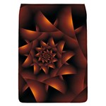 Burnt Orange Dark Spiral Fractal  Removable Flap Cover (S)