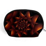 Burnt Orange Dark Spiral Fractal  Accessory Pouch (Medium)