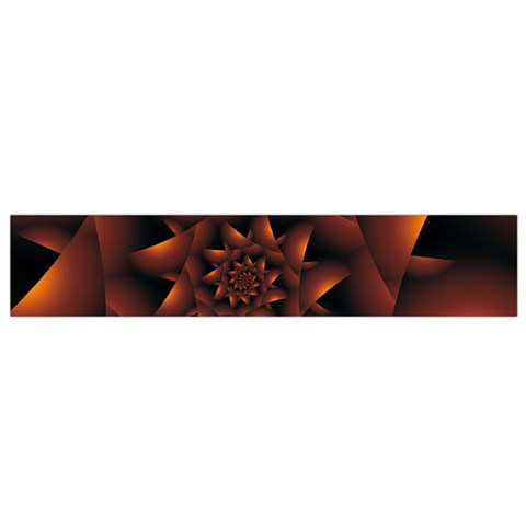 Burnt Orange Dark Spiral Fractal  Flano Scarf (Small) from ArtsNow.com Front