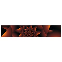 Burnt Orange Dark Spiral Fractal  Flano Scarf (Small) from ArtsNow.com Front