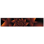 Burnt Orange Dark Spiral Fractal  Flano Scarf (Small)