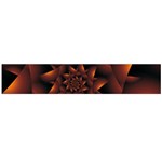 Burnt Orange Dark Spiral Fractal  Flano Scarf (Large)