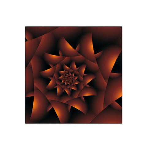 Burnt Orange Dark Spiral Fractal  Satin Bandana Scarf from ArtsNow.com Front