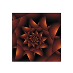 Burnt Orange Dark Spiral Fractal  Satin Bandana Scarf