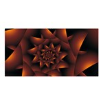 Burnt Orange Dark Spiral Fractal  Satin Shawl