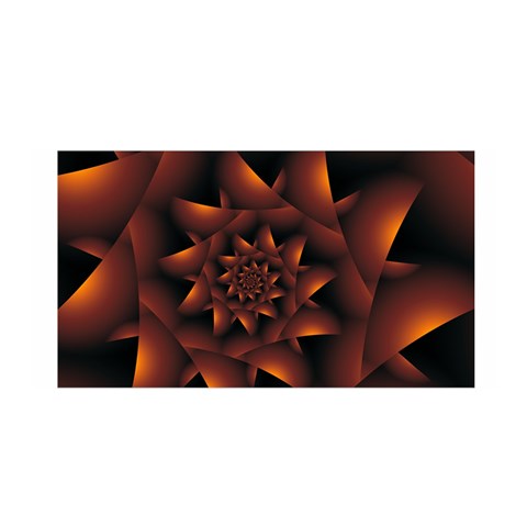 Burnt Orange Dark Spiral Fractal  Satin Wrap from ArtsNow.com Front