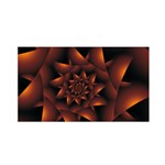 Burnt Orange Dark Spiral Fractal  Satin Wrap