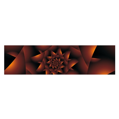 Burnt Orange Dark Spiral Fractal  Satin Scarf (Oblong) from ArtsNow.com Front