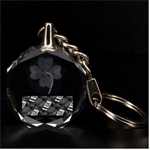 Hotline Bling Clover 3D Engraving Circle Key Chain