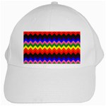 Rainbow Chevron White Cap