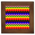 Rainbow Chevron Framed Tile