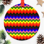 Rainbow Chevron Ornament (Round)