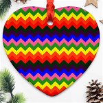 Rainbow Chevron Ornament (Heart)