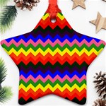 Rainbow Chevron Ornament (Star)