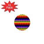 Rainbow Chevron 1  Mini Button (10 pack) 