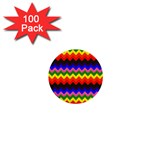 Rainbow Chevron 1  Mini Button (100 pack) 