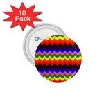 Rainbow Chevron 1.75  Button (10 pack) 