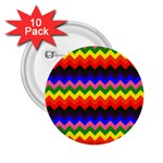 Rainbow Chevron 2.25  Button (10 pack)