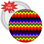 Rainbow Chevron 3  Button (10 pack)