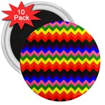 Rainbow Chevron 3  Magnet (10 pack)