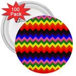 Rainbow Chevron 3  Button (100 pack)