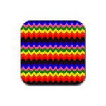 Rainbow Chevron Rubber Coaster (Square)