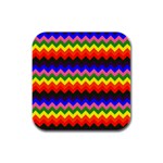 Rainbow Chevron Rubber Square Coaster (4 pack)