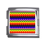 Rainbow Chevron Mega Link Italian Charm (18mm)