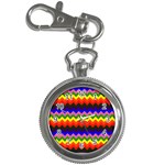 Rainbow Chevron Key Chain Watch