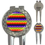 Rainbow Chevron 3-in-1 Golf Divot