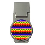 Rainbow Chevron Money Clip (Round)