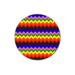 Rainbow Chevron Magnet 3  (Round)