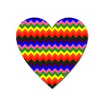 Rainbow Chevron Magnet (Heart)