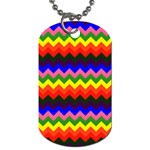 Rainbow Chevron Dog Tag (One Side)