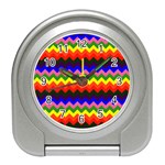 Rainbow Chevron Travel Alarm Clock