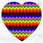 Rainbow Chevron Jigsaw Puzzle (Heart)