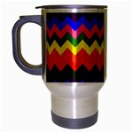 Rainbow Chevron Travel Mug (Silver Gray)