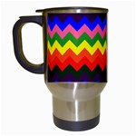 Rainbow Chevron Travel Mug (White)