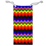 Rainbow Chevron Jewelry Bag