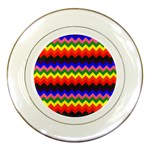 Rainbow Chevron Porcelain Plate