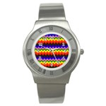 Rainbow Chevron Stainless Steel Watch