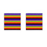 Rainbow Chevron Cufflinks (Square)