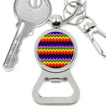 Rainbow Chevron Bottle Opener Key Chain